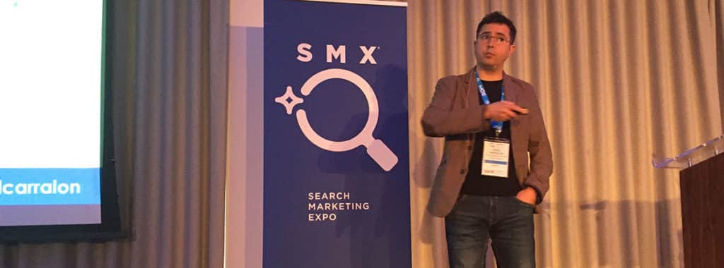 David Carralon, International SEO consultant speaking at SMX conference