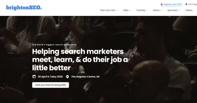Helping search marketers meet, learn, & do their job a little better brighton SEO 2026