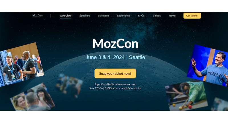 Mozcon conference in Seattle, organised by Moz