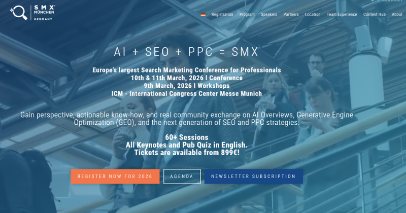 Europe’s largest Search Marketing Conference for Professionals 2026